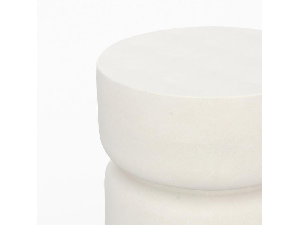 Round side table in white concrete, 30 cm diameter - Dormeva WOQW62089