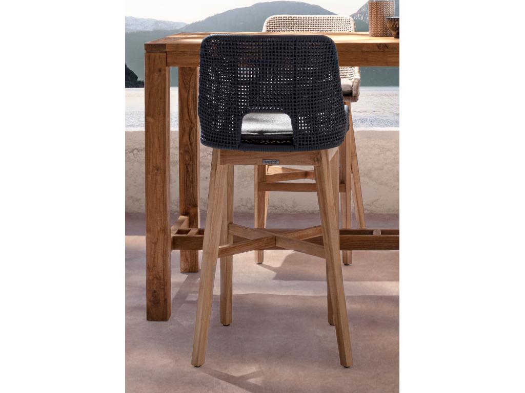 Dormeva Black Aluminium Garden Bar Stool - Set of 2 COAD53527