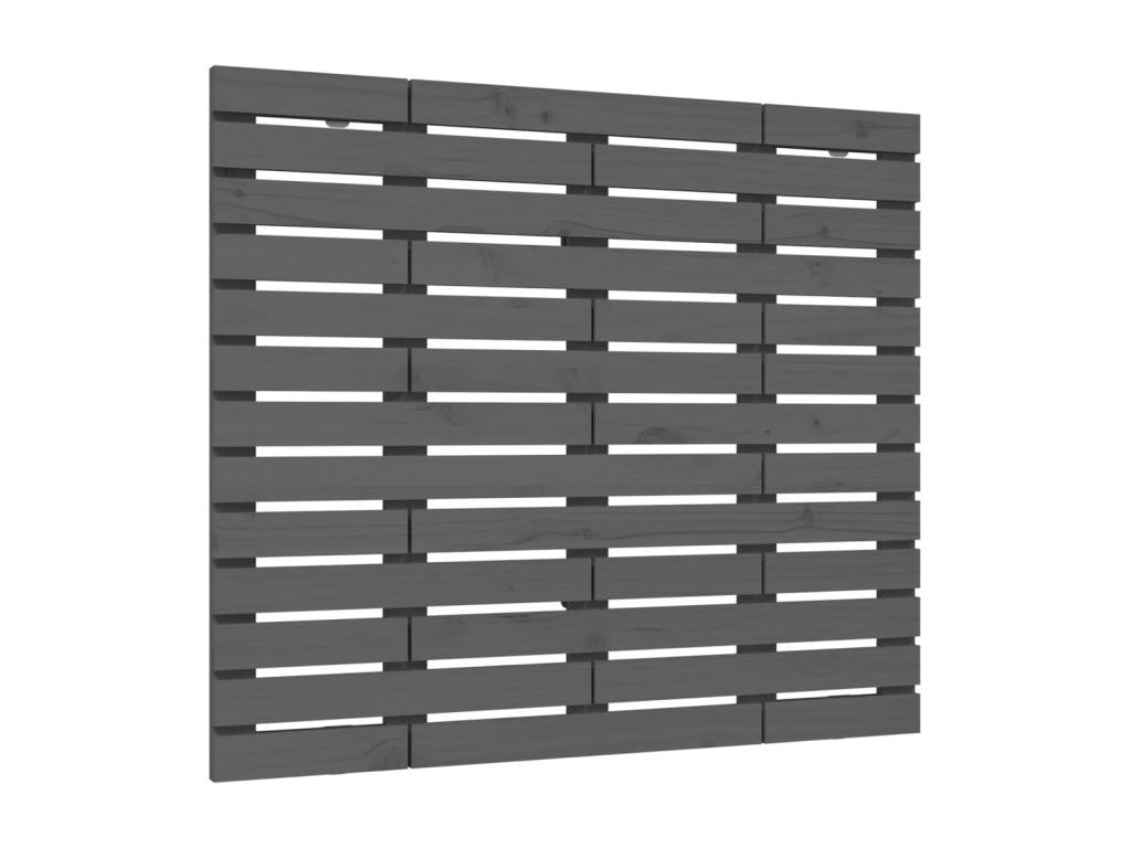 Wall-mounted headboard, grey, 81x3x91.5 cm, solid pine wood, EAAJ11909