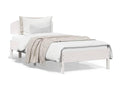 White bed frame and headboard 100x200 cm solid pine wood VZPZ99959
