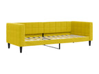 Daybed with pull-out bed and yellow 80x200 cm velvet mattress EZHI69181