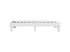 Bed frame without mattress, white, 75x190 cm, solid pine wood, LRUF10558