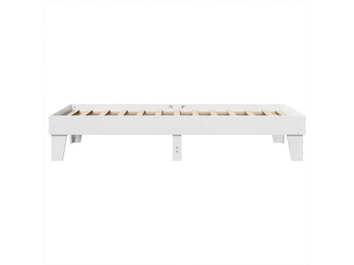 Bed frame without mattress, white, 75x190 cm, solid pine wood, LRUF10558