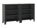 2-piece storage cabinets, grey, 72x36x82 cm, metal and MDF, SPPT22743