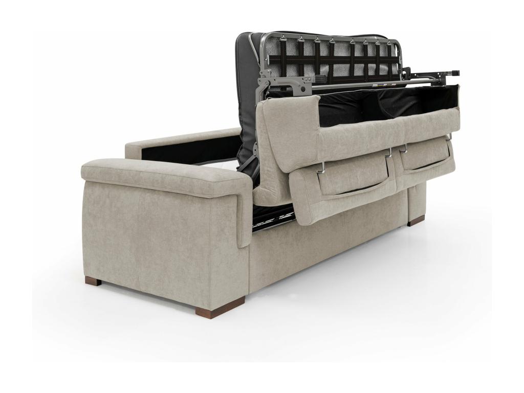 Dormeva Sofa bed with mattress H18 cm in waterproof fabric T02 240 cm mat - 160x297 cream VRED00392