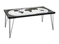 World Map Coffee Table with Glass Top FSFB73966
