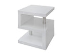 Dormeva II Side Table - White Lacquered MDF - With LEDs - White SKEZ43835