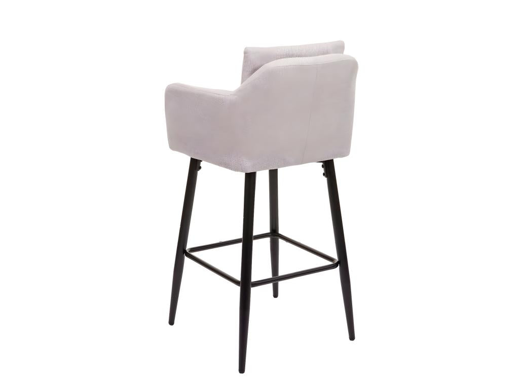 Dormeva-H93 bar stool, set of 2, cream-beige fabric/textile, OQML24740