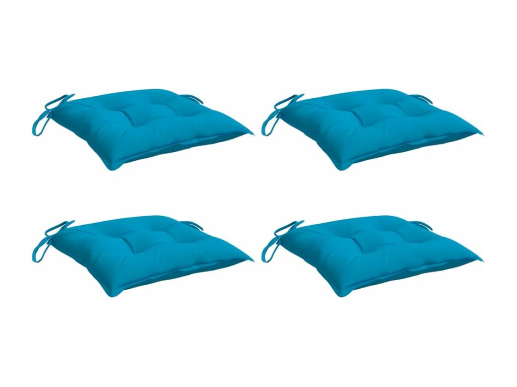 Pallet cushions, set of 4, light blue, 50x50x7 cm, Dormeva fabric FAHH83044