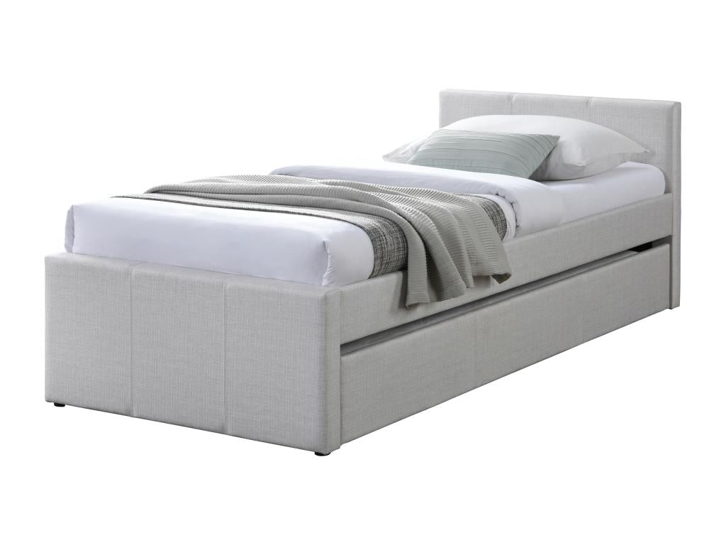 Trundle bed 90x190 cm - Fabric - Beige - Dormeva KSEF18674