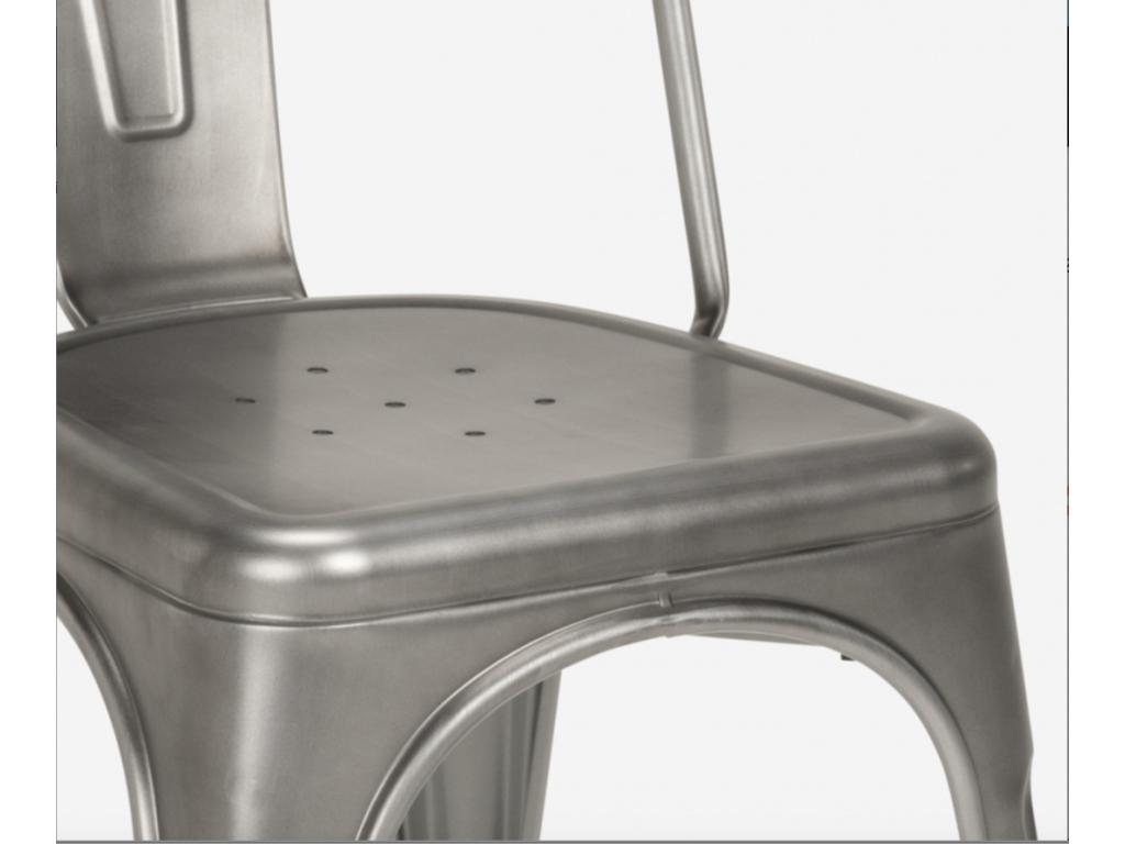 Dormeva Vintage Aged Steel Chair - Silver Steel Color QDNM14038