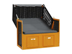 Dormeva with anthracite resin wicker and solid wood canopy DLUX68856