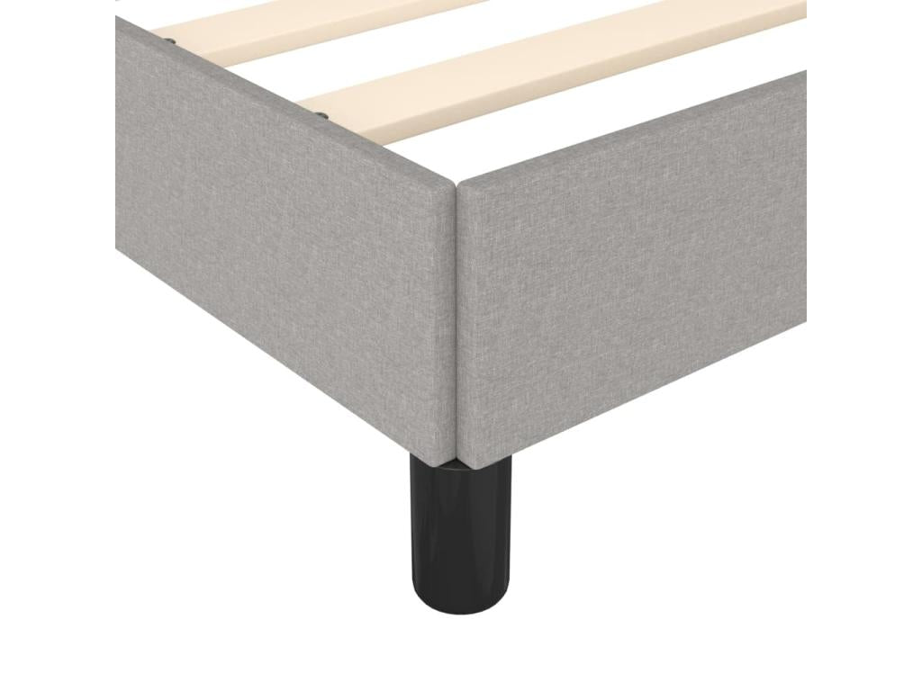 Light Grey Bed Frame 100x200 cm Fabric KPQN28194