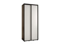 Dormeva 1 Sliding Door Wardrobe 235.2/120/45 2 Doors Black/White/Black KUSG27806