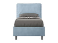 Dormeva light blue microfiber upholstered bed without slatted base 80x200 WVDS68918