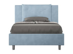 Dormeva BVKP56985 Single Bed with Storage, Upholstered 120x190cm Light Blue Microfiber