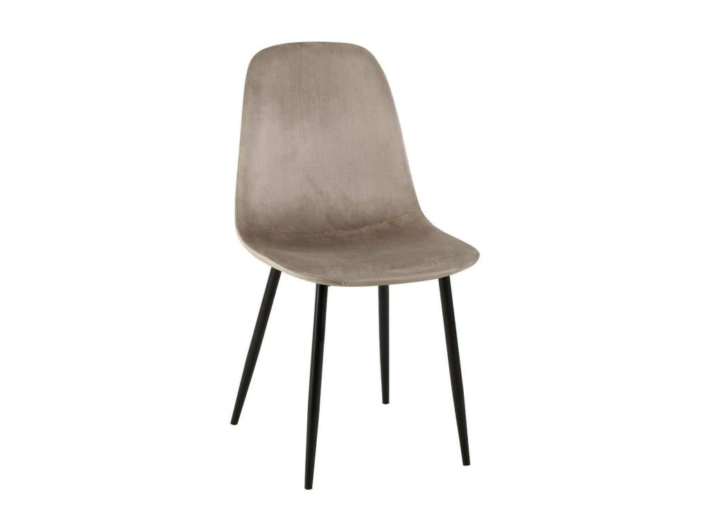 Dormeva Chair, Velvet-Upholstered Armchair, Upholstered Dining Chair, Dormeva Seat, 45x56h87 cm, Sand, DOIW25843