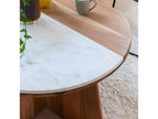 Dormeva round coffee table in wood and Dormeva marble FBLV99024