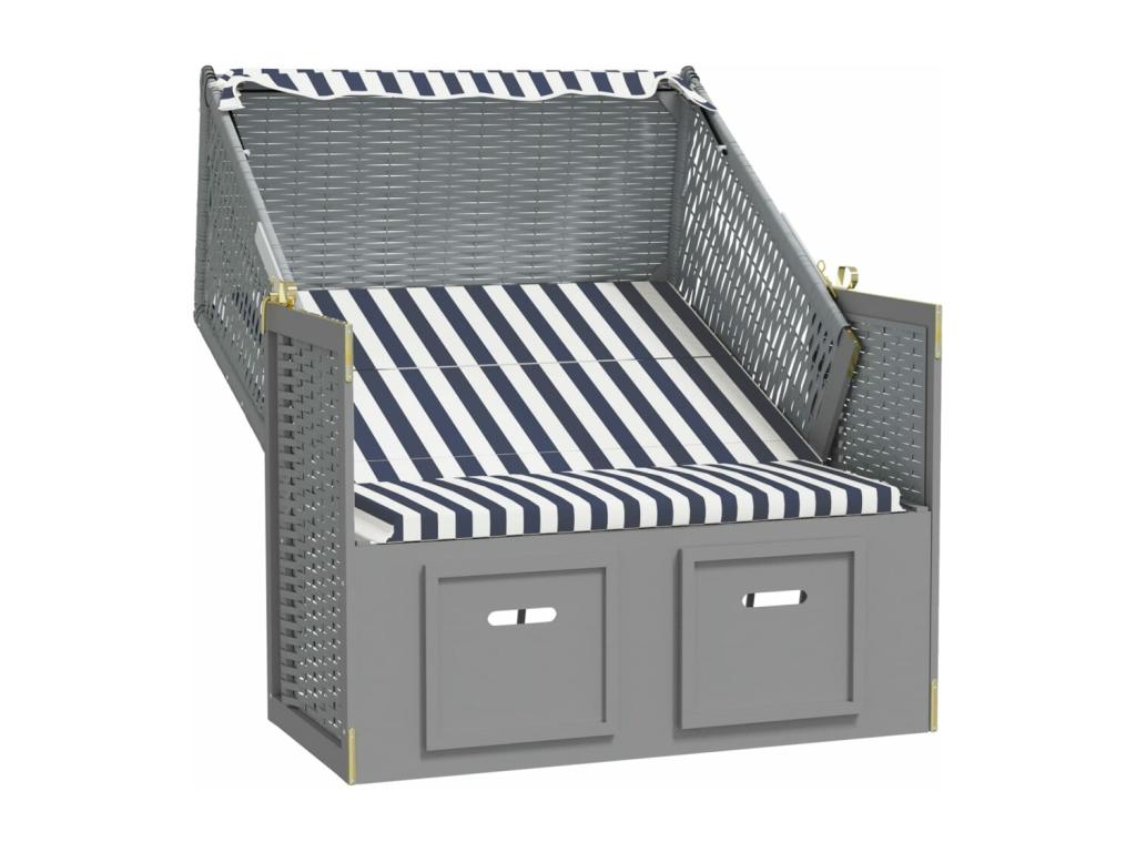 Dormeva with resin canopy, white resin, 115x55x133 cm, 02 0012168 PEGA09288