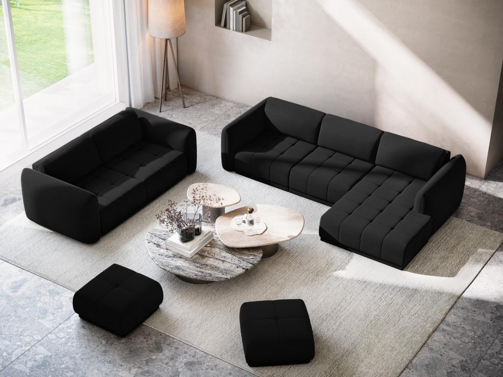 Velvet pouf - black - Dormeva QVMO57158