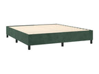 Upholstered bed base and mattress, dark green, 160x200cm, velvet, AQJJ18923