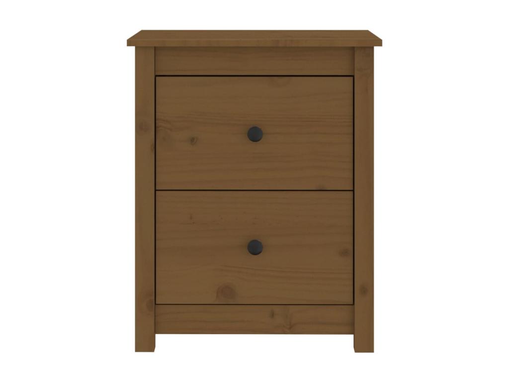 2-piece bedside tables, honey brown, 50x35x61.5 cm, solid pine wood, UUCE18240