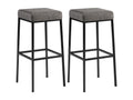 Set of 2 Bar Stools - Fabric / Black - Grey - Dormeva 85 VWIC11652