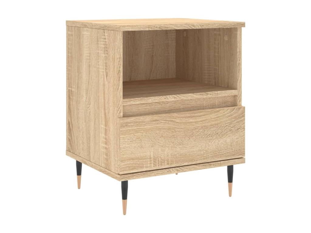 Dormeva 2-piece bedside tables, oak finish, 40x35x50 cm, engineered wood, DVPA65702