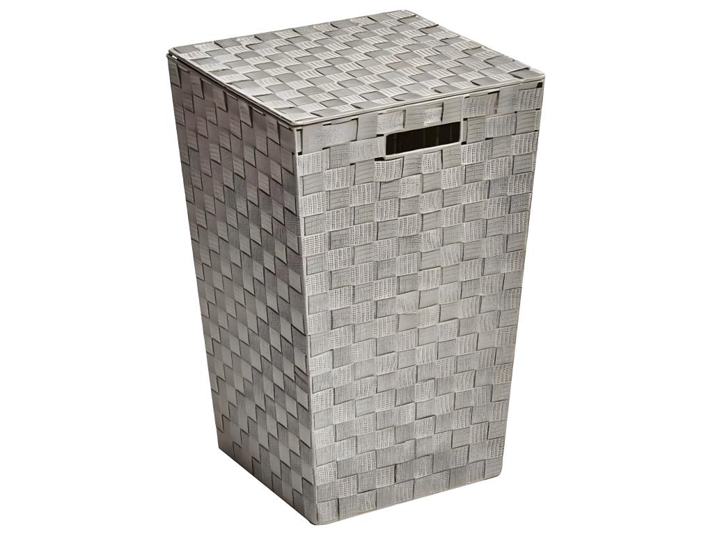 Dormeva woven polyester fabric laundry basket with lid, H 53 cm IDWH90784