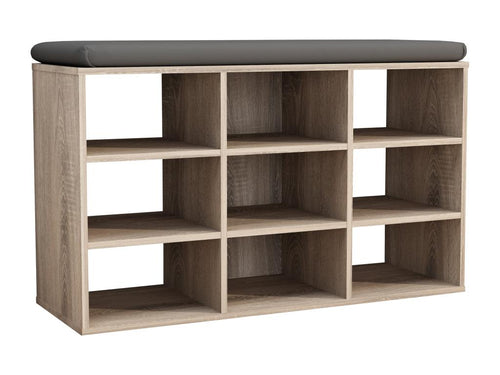 Dormeva Wooden Bench Shoe Cabinet Shoe Rack Chest of Drawers with 9 Compartments Dormeva XS Oak Dormeva IYLR37733